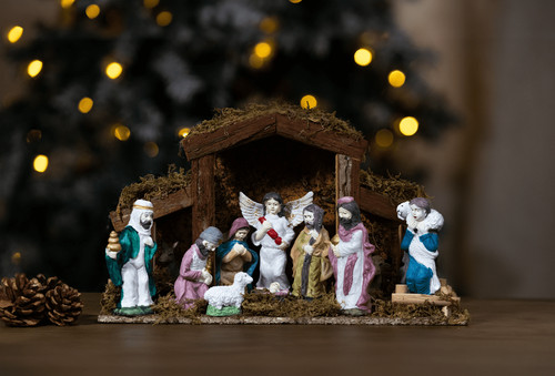 Christmas nativity scene resin - christmas,
