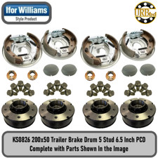 Ifor Williams KS0826 Style Trailer Brake Drum 200x50 5 Stud 6.5 Inch PCD Kit8 x4