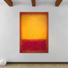 Yellow over Purple by Mark Rothko - Canvas Rolled Wall Art Print - Various Sizes