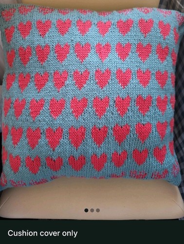 Knitted cushion cover - knitted,
