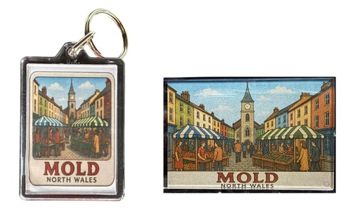 Mold market town wales - market,