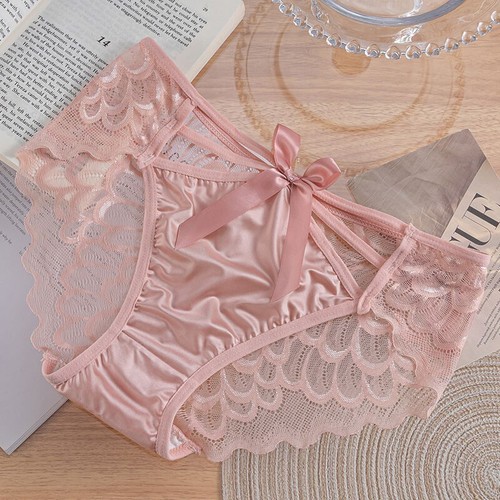 Women shiny satin knickers - shiny,