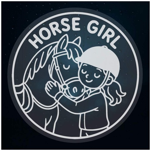 Horse girl static - girl',