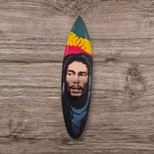 ChiselCraft 30cm Bob Marley Wooden Surfboard Plaque.. Wall Mount .. Painted A
