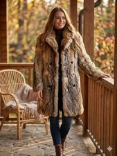 luxurious women's fur coat