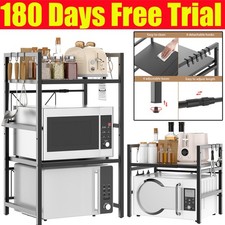 Heavy Duty Microwave Oven Stand Rack Holder Wall Mounted Shelf Kitchen Organizer