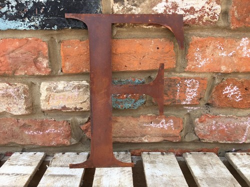 Rustic metal letter - rustic, 12”