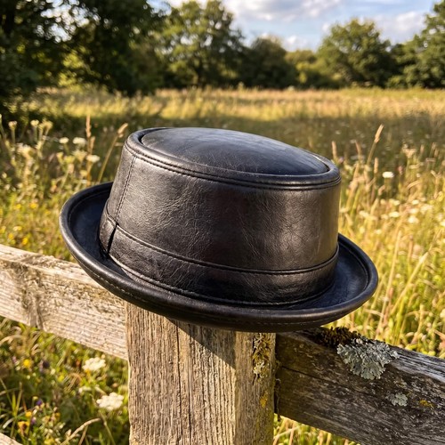 Handmade black leather pork - handmade,