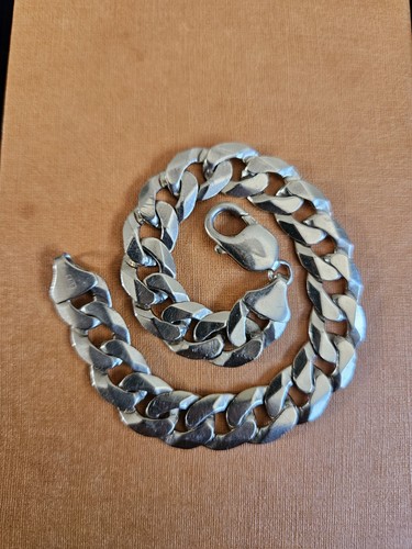 9ct gold curb bracelet - gold, 8.6"