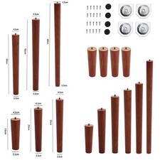 4 PCS Solid Wood Legs Oak DIY