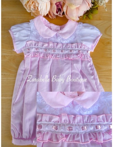 Baby girl romper pink white - girl,