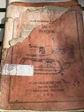 Allis Chalmers Model HD7 Early Tractor Parts Book Some Grubby Marks Loose Cover
