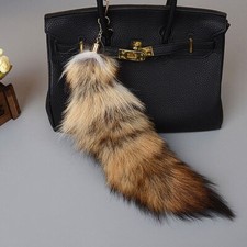 40cm Fox Fur Tail Keychain