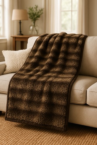 Pottery barn faux - faux, throw