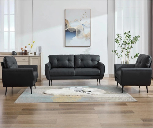 Seater leather sofa - 4,