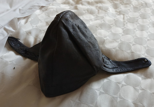 Leather flying helmet small - leather,