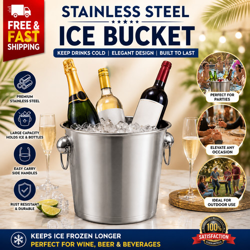 Stainless steel ice bucket - 5l,