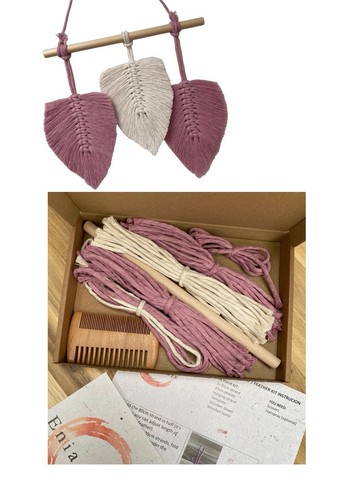 Macrame leaf wall hanging - , diy