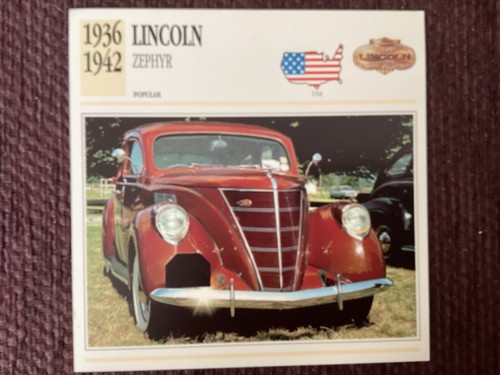 Lincoln zephyr 1936 42 - , 1936-42