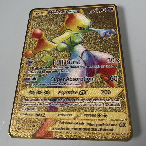 Mewtwo rainbow gold metal - gold,