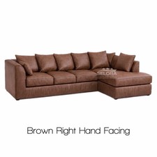 Black Leather Corner Sofa L