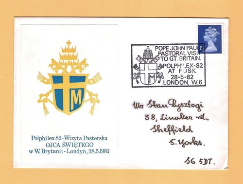 Postal cover pope john paul - ~,