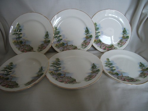 Vintage small side plates - side,
