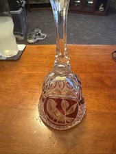 Hofbauer Clear And Red The Byrdes Collection Glass Bell