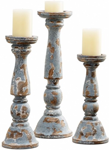 Traditional wooden candlestick - wooden,