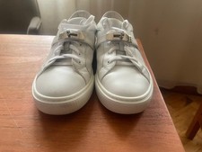 Hermes White Leather Day Low top Sneakers Size 43 Used Good Quality  RRP £ 1170
