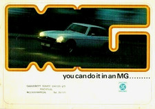 MG Range 1974-1975 UK Market Sales Brochure Midget, MGB Roadster, MGB GT & GT V8