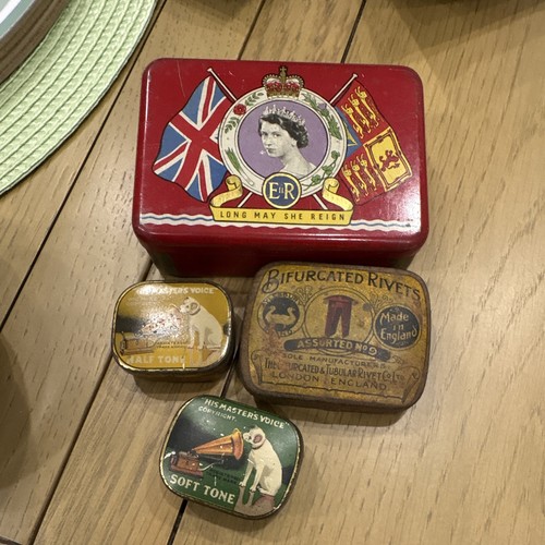 Vintage tin toleware boxes lot - vintage,