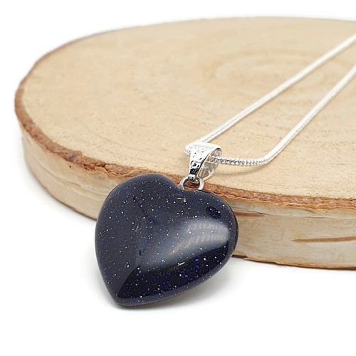 Necklace gemstone heart - necklace,