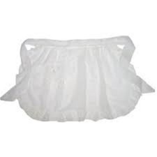 WAITRESS PINNY WHITE COTTON