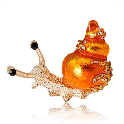 Vintage art style snail enamel - art,