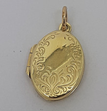 Oval Engraved Double Locket