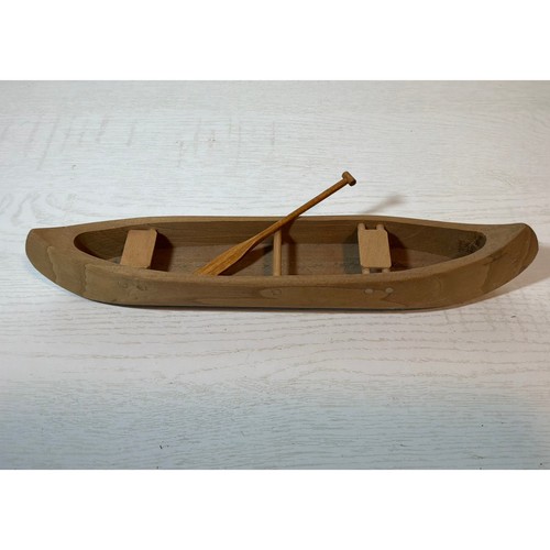 Handmade wooden canoe row boar - canoe,