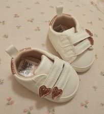 Pretty Pink And White Shoes Glitter Size 3-6 Months