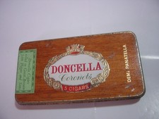 JOHN PLAYERS-DONCELLA CIGAR TIN & SET OF 24 CARDS-NAPOLEONIC UNIFORMS-GOOD COND