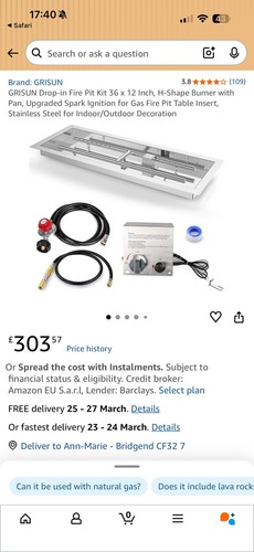 Gas fire pit starter - pit, burner