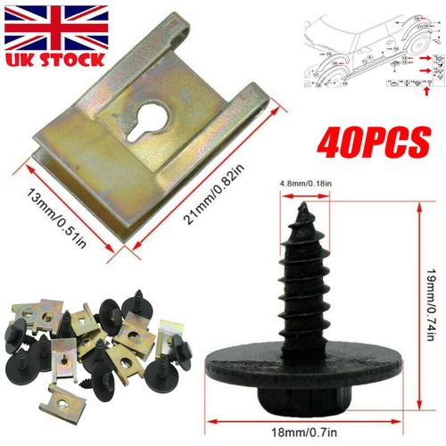 40x undertray clips screws - 40x,