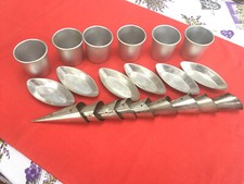 ASSORTED COOKING TINS-9 CREAM HORN TINS-6 MADALINE TINS-6 BOAT TINS-BUY IT NOW