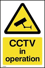 CCTV in Operation Sign or Sticker - All Material & Size options  (CSSS9)