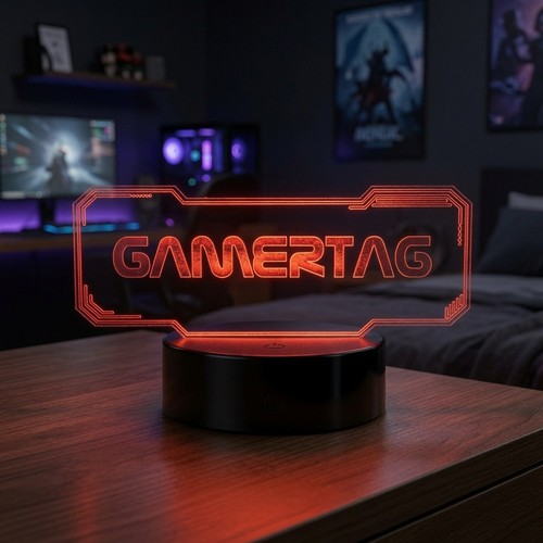 Gamertag light personalised - light, |
