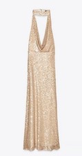 ZARA GOLD HALTER NECK