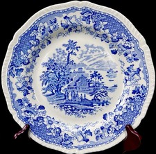 Antique Wood & Sons “SEAFORTH” Blue Ironstone 10” Dinner Plater