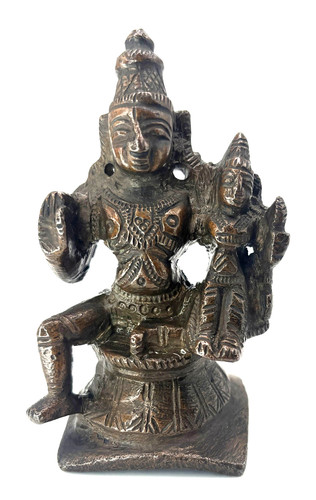Antique patinated bronze hindu - bronze,