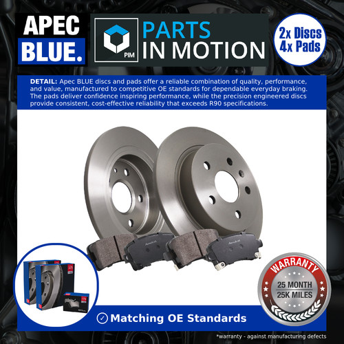 Solid brake discs and - 2x,