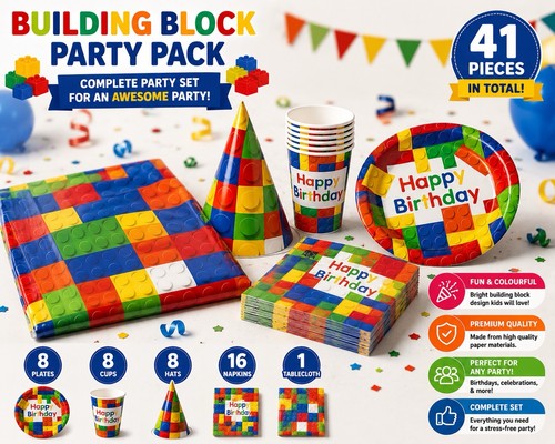 Building block birthday party - birthday,