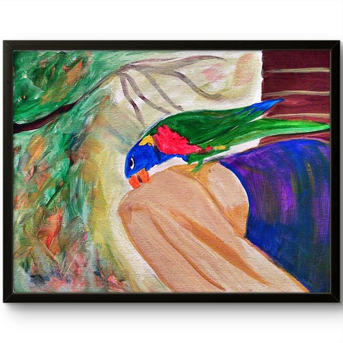 Hungry parrot contemporary - hungry,